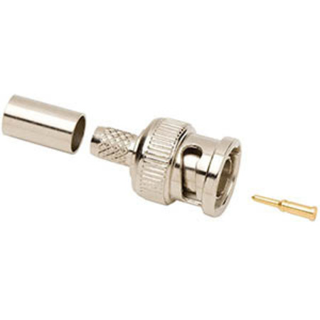 ALLEN TEL 75 Ohm BNC Male 3 Piece Crimp-Style Coaxial Connector, RG-59 / RG-62 GBNC-108B-75